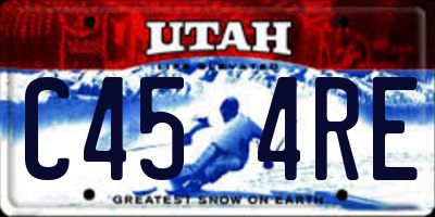 UT license plate C454RE