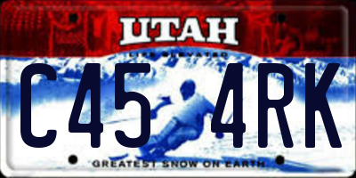 UT license plate C454RK