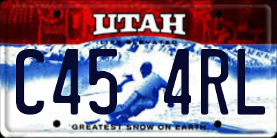 UT license plate C454RL