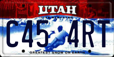 UT license plate C454RT