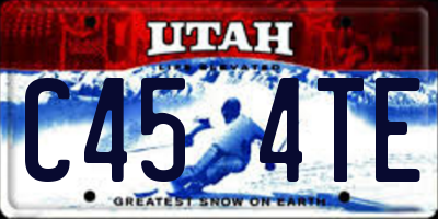 UT license plate C454TE