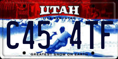 UT license plate C454TF