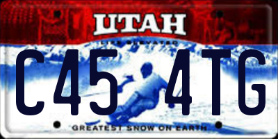 UT license plate C454TG