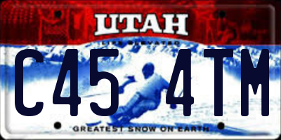 UT license plate C454TM
