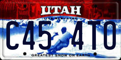UT license plate C454TO