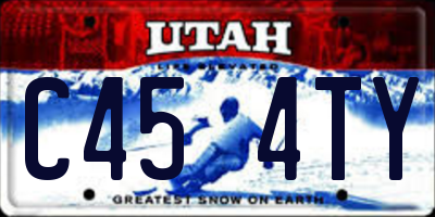 UT license plate C454TY