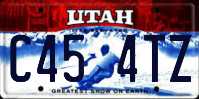 UT license plate C454TZ