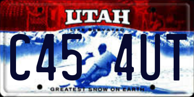 UT license plate C454UT