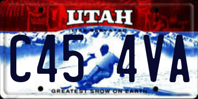 UT license plate C454VA