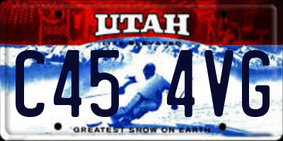 UT license plate C454VG