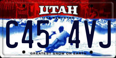 UT license plate C454VJ