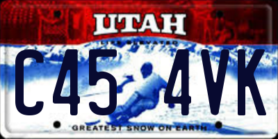 UT license plate C454VK