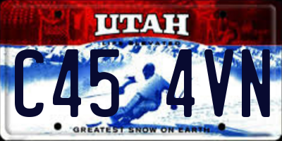 UT license plate C454VN