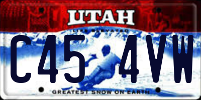 UT license plate C454VW