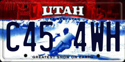 UT license plate C454WH