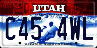 UT license plate C454WL
