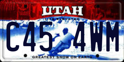UT license plate C454WM
