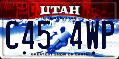UT license plate C454WP