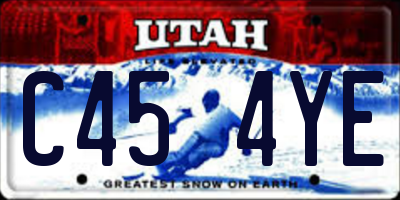UT license plate C454YE