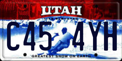 UT license plate C454YH
