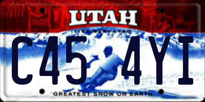 UT license plate C454YI