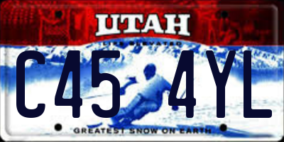 UT license plate C454YL