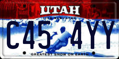 UT license plate C454YY