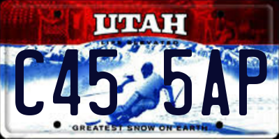 UT license plate C455AP
