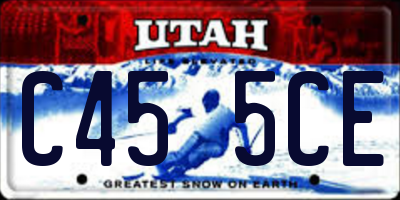 UT license plate C455CE