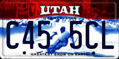 UT license plate C455CL