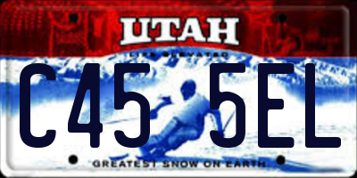 UT license plate C455EL