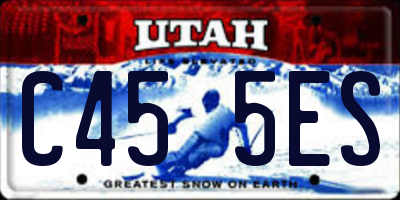 UT license plate C455ES