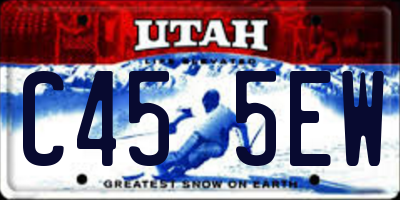 UT license plate C455EW