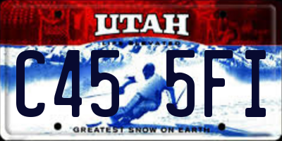 UT license plate C455FI