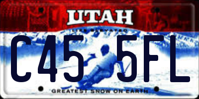 UT license plate C455FL