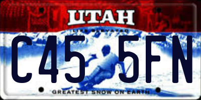 UT license plate C455FN