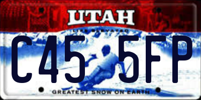 UT license plate C455FP