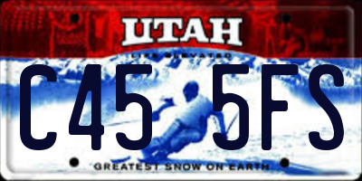 UT license plate C455FS