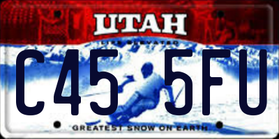 UT license plate C455FU
