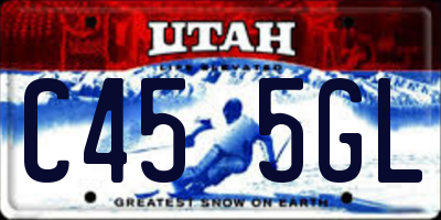 UT license plate C455GL