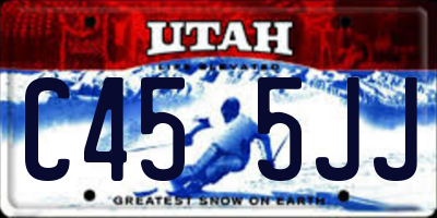 UT license plate C455JJ