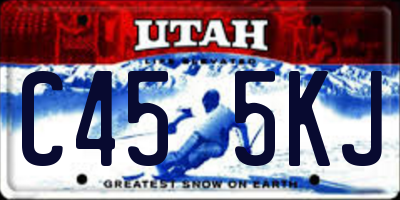 UT license plate C455KJ