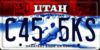 UT license plate C455KS