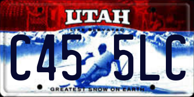 UT license plate C455LC