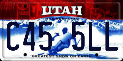 UT license plate C455LL