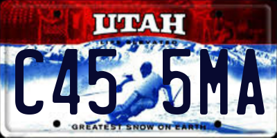 UT license plate C455MA