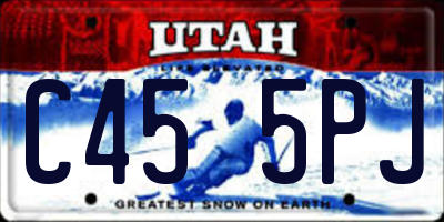 UT license plate C455PJ