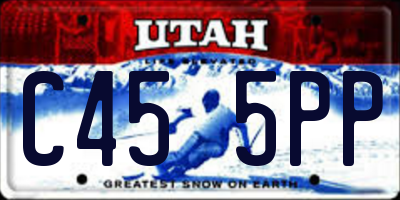 UT license plate C455PP
