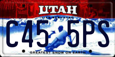 UT license plate C455PS