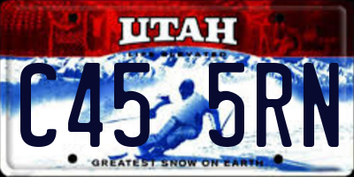 UT license plate C455RN